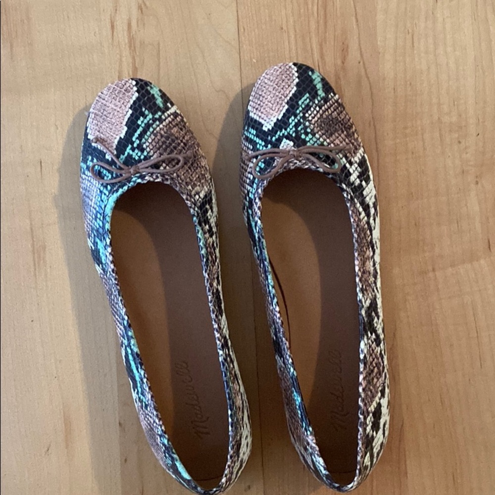 Madewell snakeskin ballet flats